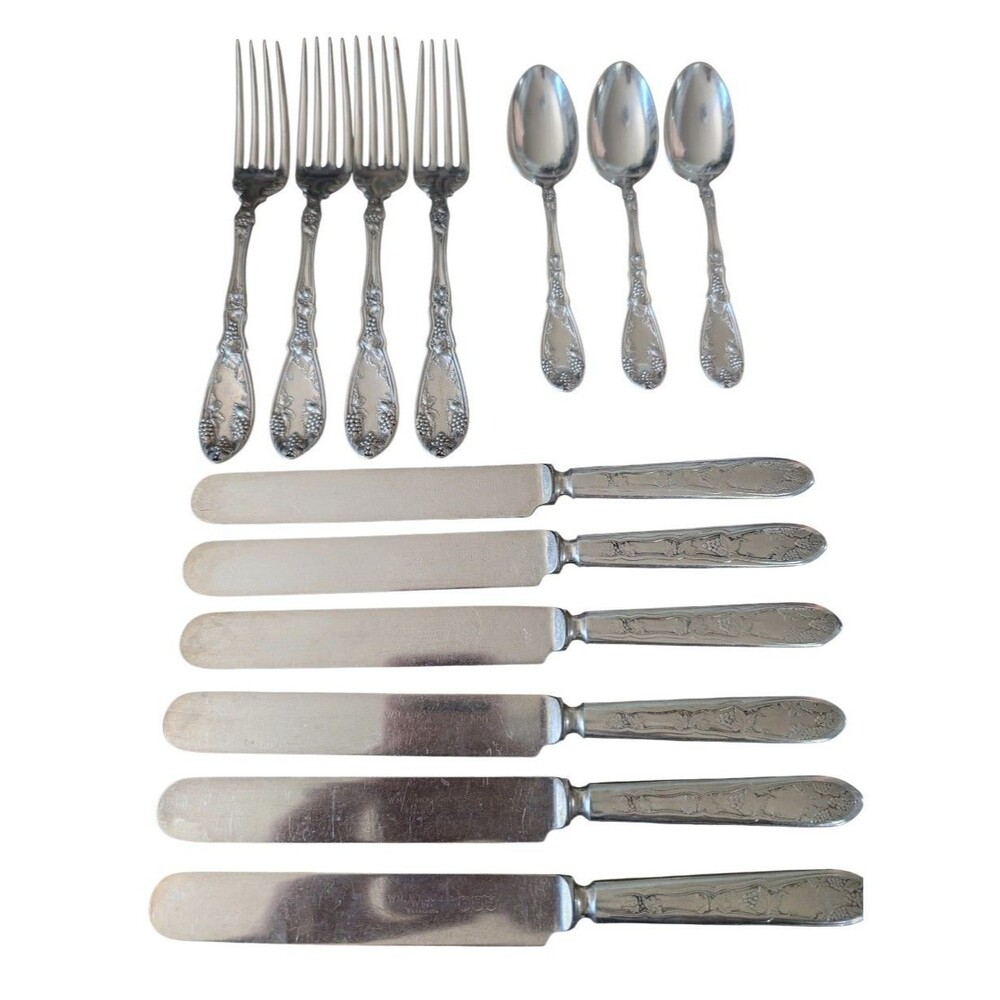 Vintage Wm A Rogers A1 RRR La Concorde Grapes Silverware Bundle Silver plated